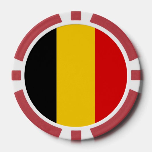 Belgien-Flagge Pokerchips (Vorderseite)
