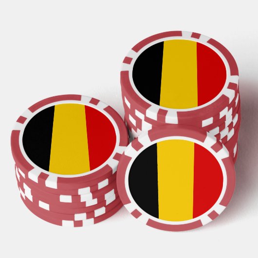 Belgien-Flagge Pokerchips (Stapel)