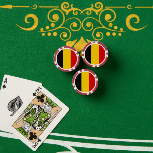 Belgien-Flagge Pokerchips