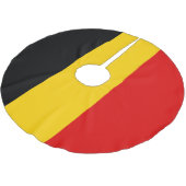 Belgien-Flagge Polyester Weihnachtsbaumdecke (Schrägansicht)