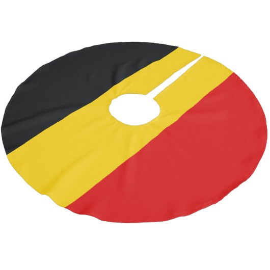 Belgien-Flagge Polyester Weihnachtsbaumdecke (Schrägansicht)