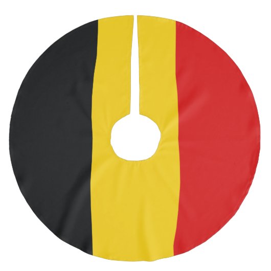 Belgien-Flagge Polyester Weihnachtsbaumdecke (Vorderseite)