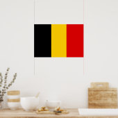 Belgien-Flagge Poster (Küche)