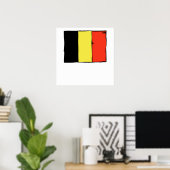 Belgien-Flagge Poster (Heimbüro)