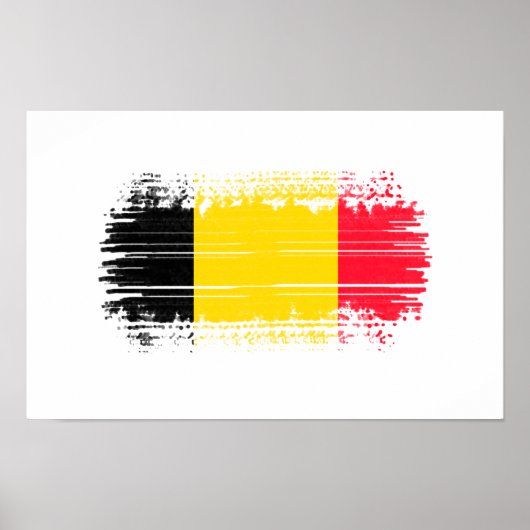 Belgien-Flagge Poster (Vorne)