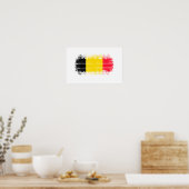 Belgien-Flagge Poster (Küche)