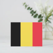 Belgien-Flagge Postkarte (Stehend Vorderseite)