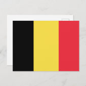 Belgien-Flagge Postkarte (Vorne/Hinten)