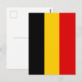 Belgien-Flagge Postkarte (Vorne/Hinten)