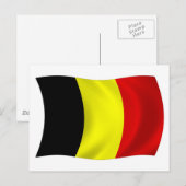 Belgien Flagge Postkarte (Vorne/Hinten)