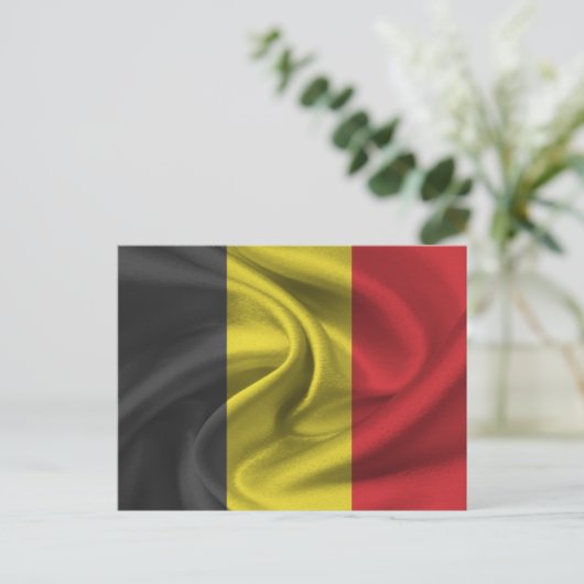 Belgien-Flagge Postkarte (Stehend Vorderseite)