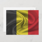 Belgien-Flagge Postkarte (Vorne/Hinten)