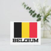 Belgien-Flagge Postkarte (Stehend Vorderseite)
