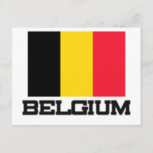 Belgien-Flagge Postkarte