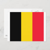Belgien-Flagge Postkarte (Vorne/Hinten)