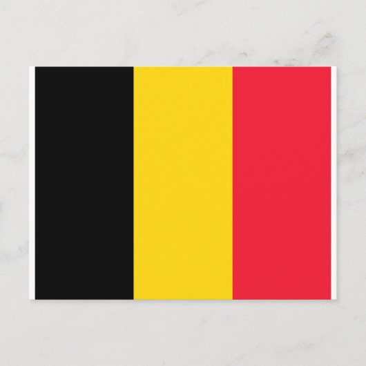 Belgien-Flagge Postkarte (Vorderseite)