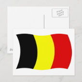 Belgien Flagge Postkarte (Vorne/Hinten)