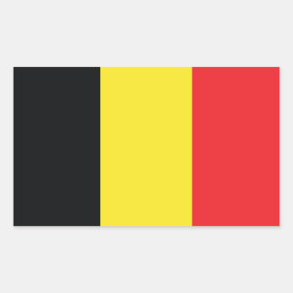Belgien-Flagge Rechteckiger Aufkleber