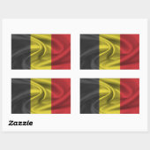 Belgien-Flagge Rechteckiger Aufkleber (Blatt)