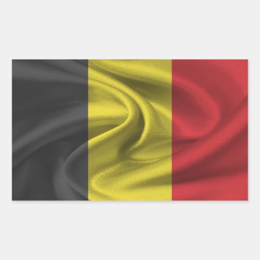 Belgien-Flagge Rechteckiger Aufkleber (Vorderseite)
