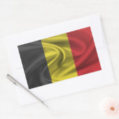 Belgien-Flagge Rechteckiger Aufkleber (Umschlag)
