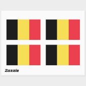Belgien-Flagge Rechteckiger Aufkleber (Blatt)