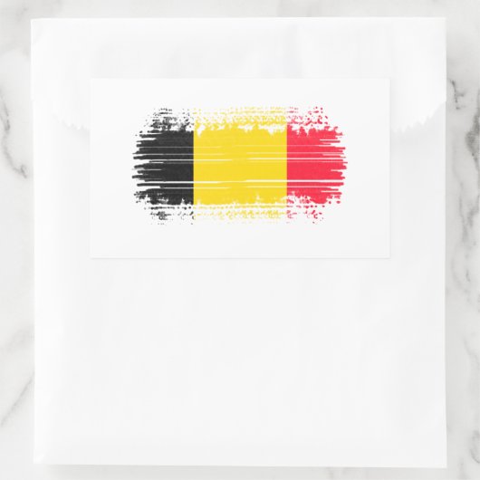 Belgien-Flagge Rechteckiger Aufkleber (Tasche)