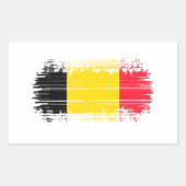 Belgien-Flagge Rechteckiger Aufkleber (Vorderseite)