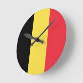 Belgien-Flagge Runde Wanduhr (Winkel)