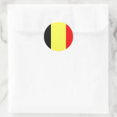 Belgien-Flagge Runder Aufkleber (Tasche)