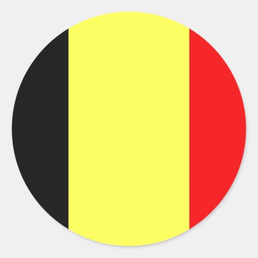 Belgien-Flagge Runder Aufkleber (Vorderseite)