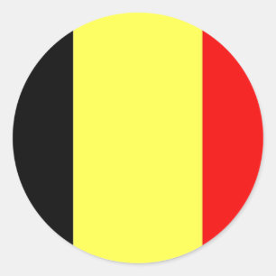 Belgien-Flagge Runder Aufkleber