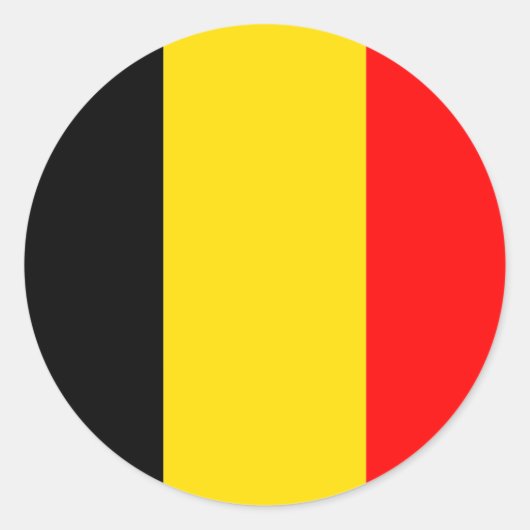 Belgien-Flagge Runder Aufkleber (Vorderseite)