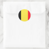 Belgien-Flagge Runder Aufkleber (Tasche)