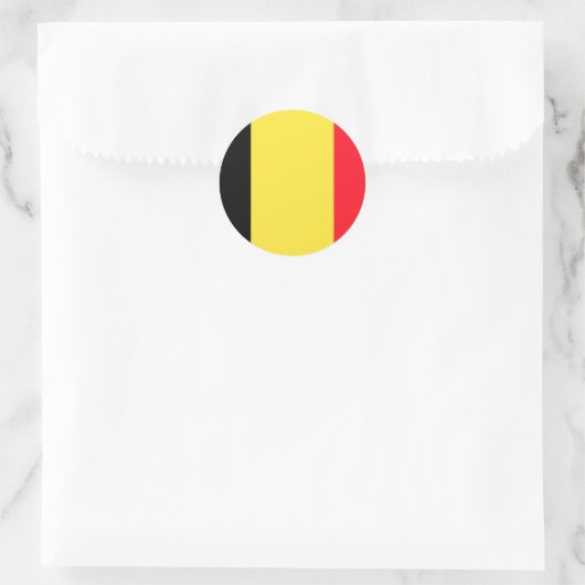 Belgien-Flagge Runder Aufkleber (Tasche)