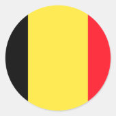 Belgien-Flagge Runder Aufkleber (Vorderseite)