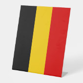 Belgien-Flagge Sockelschild (Vorderseite)