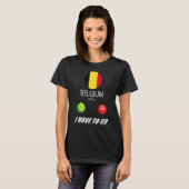 Belgien Flagge Souvenir Belgien ruft Callin an T-Shirt (Vorne ganz)