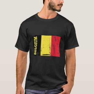 Belgien Flagge Souvenir erschüttert für Männer Fra T-Shirt