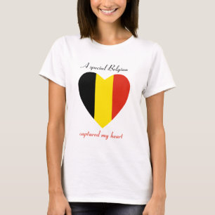 Belgien-Flagge T-Shirt für Verliebte