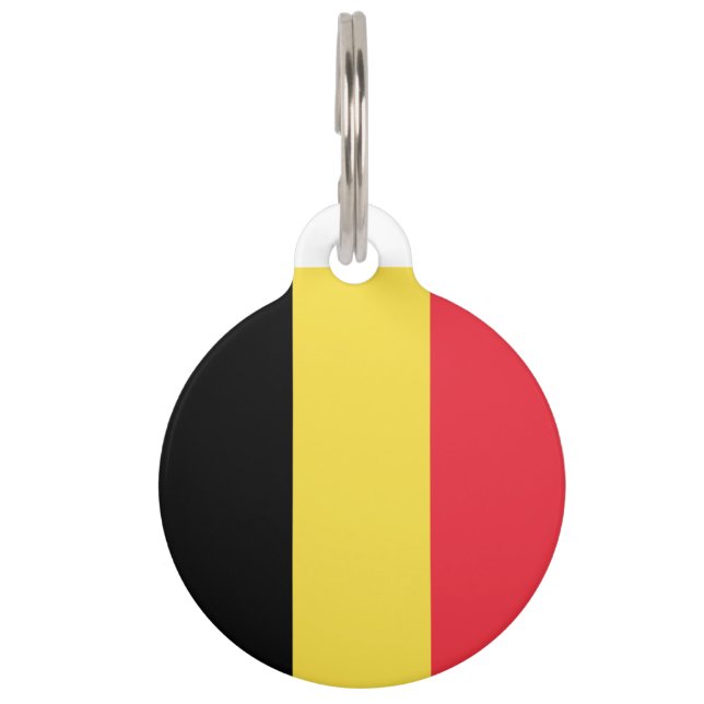Belgien-Flagge Tiernamensmarke (Rückseite)