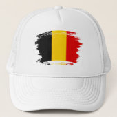 Belgien-Flagge Truckerkappe (Vorderseite)
