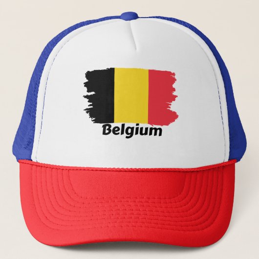 Belgien-Flagge Truckerkappe (Vorderseite)
