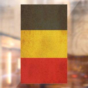 Belgien-Flagge Vintage-Design Fensteraufkleber