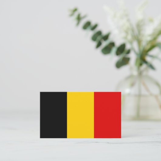 Belgien-Flagge Visitenkarte (Stehend Vorderseite)