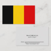 Belgien-Flagge Visitenkarte (Vorne/Hinten)