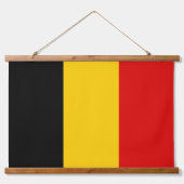 Belgien-Flagge Wandteppich Mit Holzrahmen (Vorderseite)