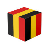 Belgien-Flagge Würfel (Rückseite Schrägansicht)