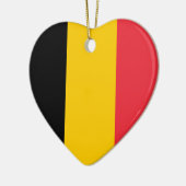 Belgien-Flaggen-Herz-Verzierung Keramik Ornament (Links)