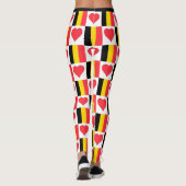 Belgien Flaggen Herzmuster Niedlich Patriotic Belg Leggings (Rückseite)